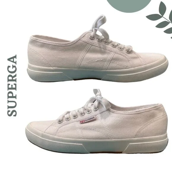 Superga Women’s White Classic 2750 Canvas Sneakers | Timeless Style Size 10 - Picture 3 of 10